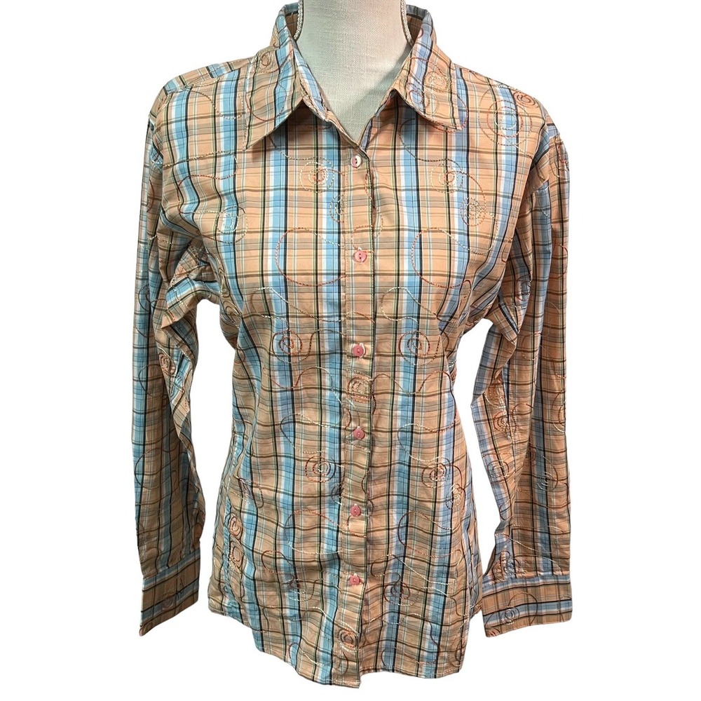 WRANGLER Cash Cowgirl‎ Cut Ultimate Riding Shirt Womens XL Wrinkle Free EUC